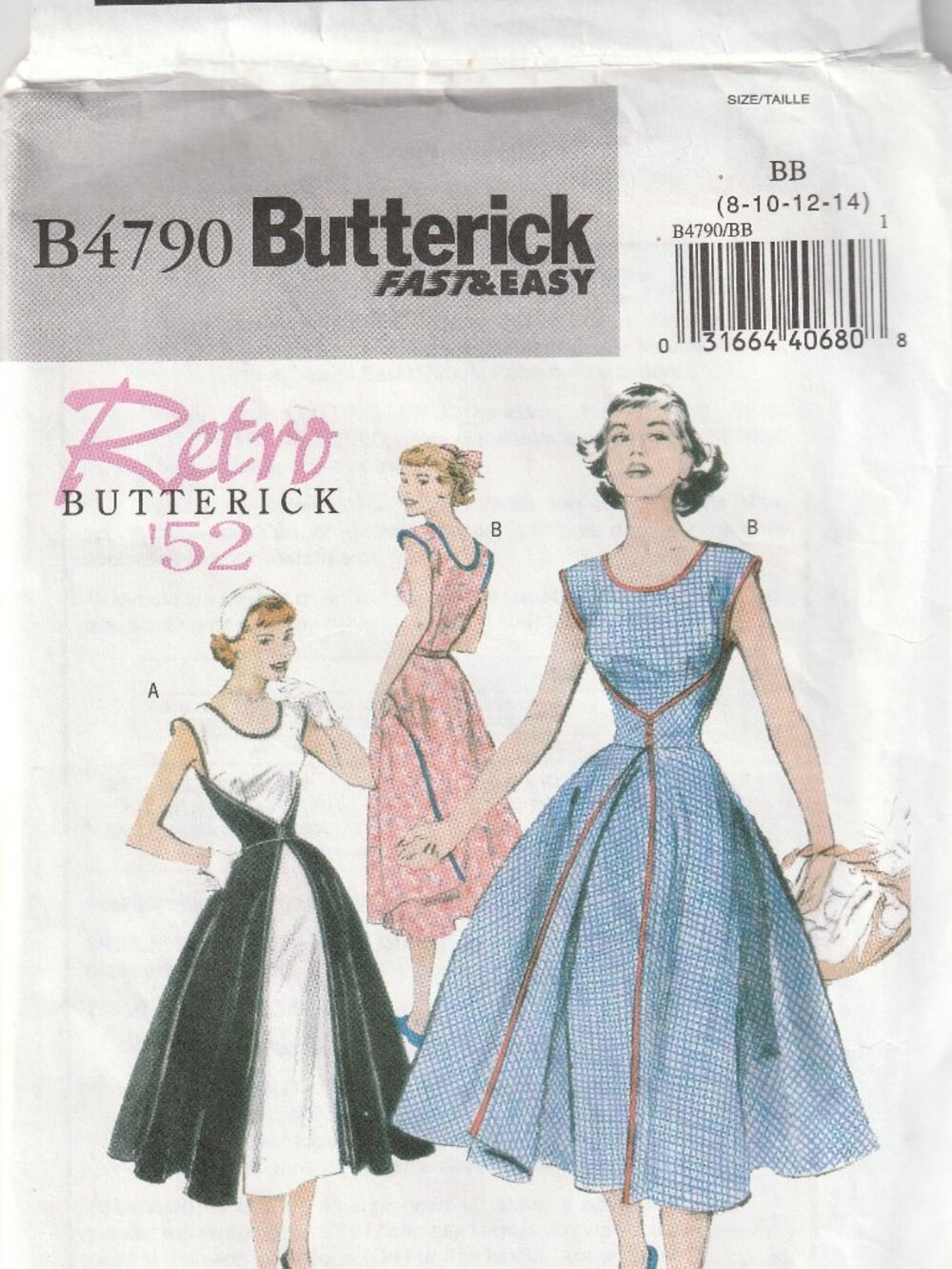 UNCUT Butterick B4790 sewing pattern iconic wrap WALKAWAY DRESS misses size 8-14
